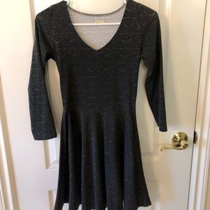 Hollister Grey Quarter Sleeve Dress